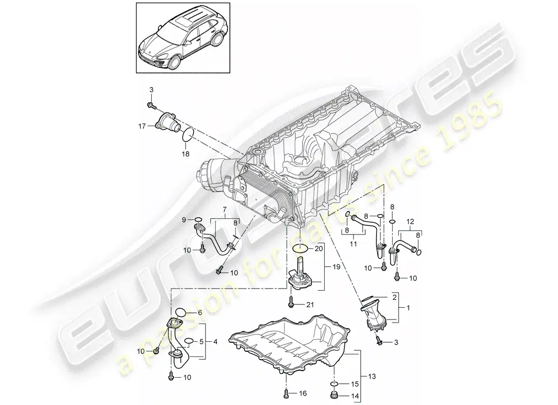 porsche 2014 (cayenne e2 92a) intake manifold part diagram