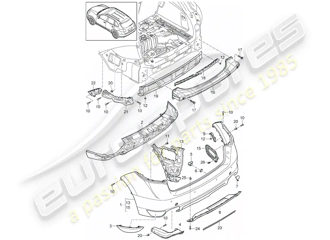 porsche 2012 (cayenne e2 92a) lining parts diagram