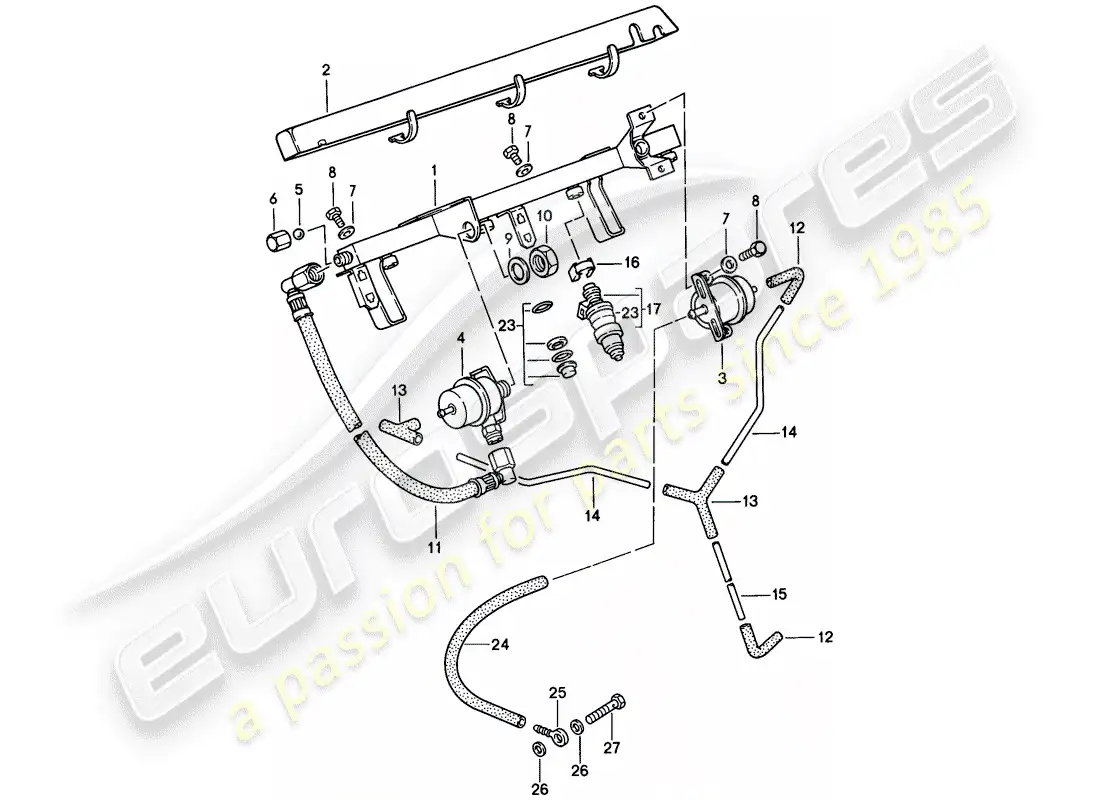 porsche 1987 (944) l-jetronic - 2 parts diagram