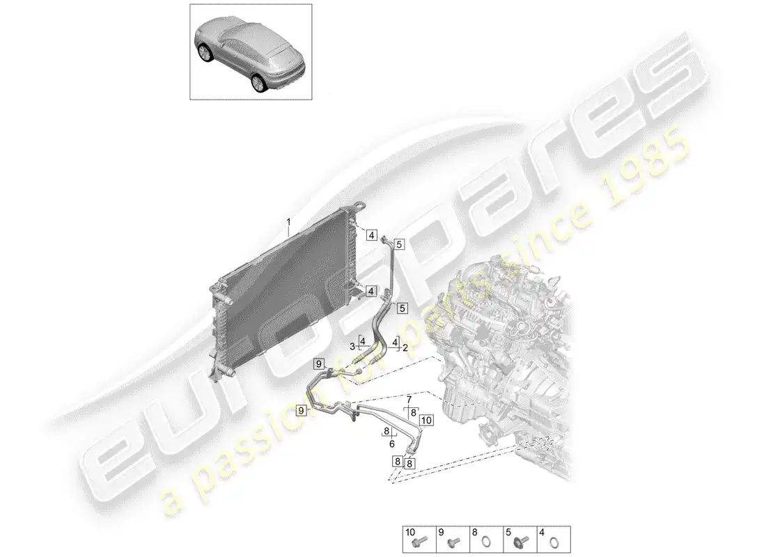 porsche 2020 (macan) - pdk - parts diagram