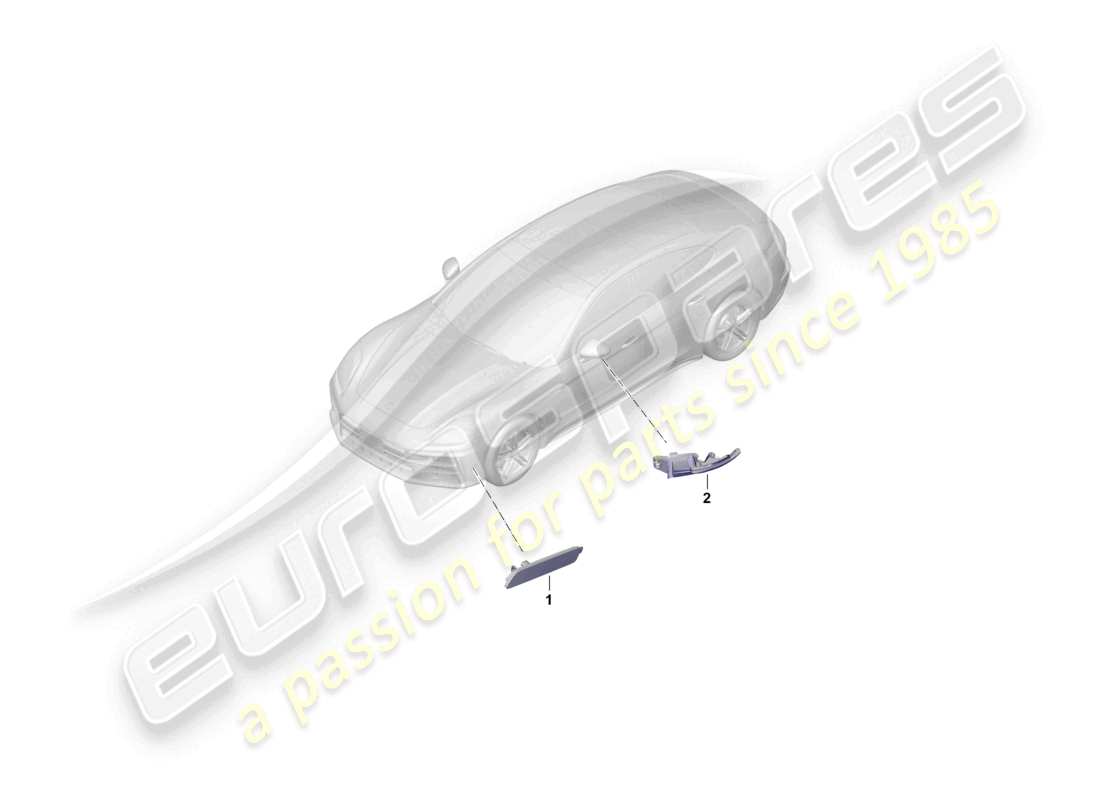 porsche 2025 (panamera 976) turn signal repeater side marker light part diagram