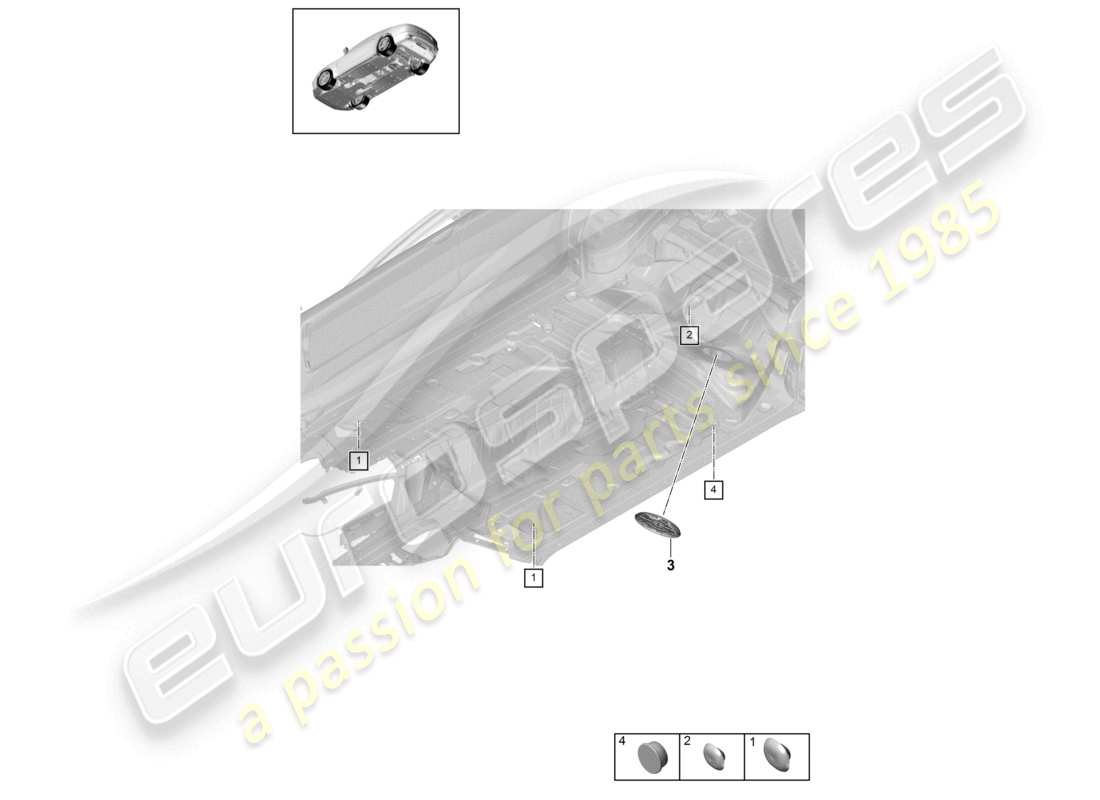 porsche 2021 (panamera 971-1) bungs inner part diagram