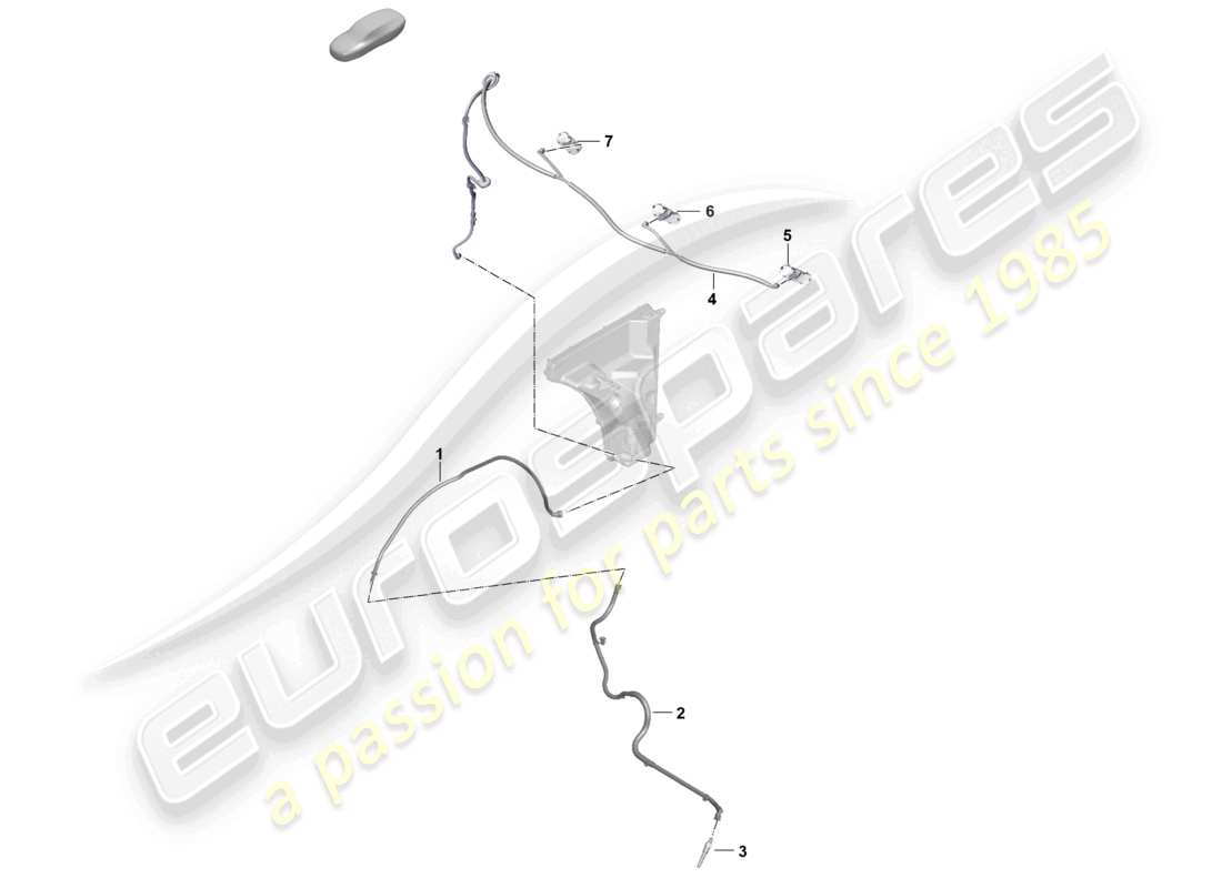porsche 2025 (panamera 976) hose line for washer water front part diagram