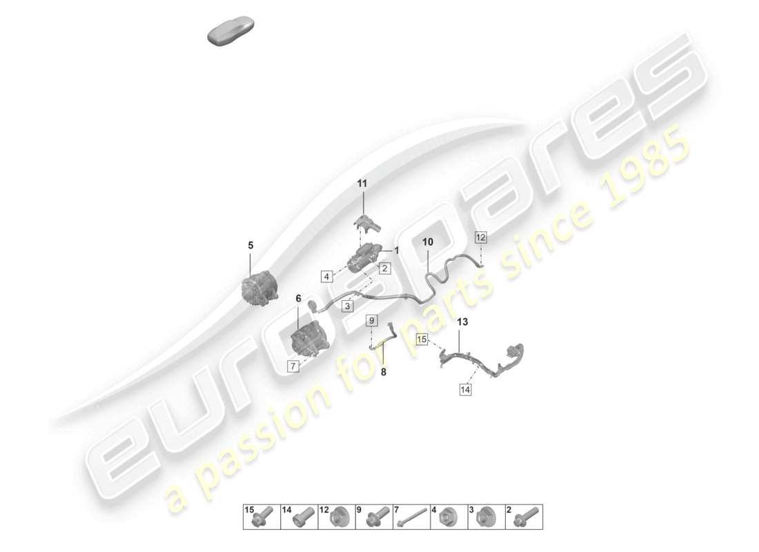 porsche 2022 (992-1) starter alternator parts diagram