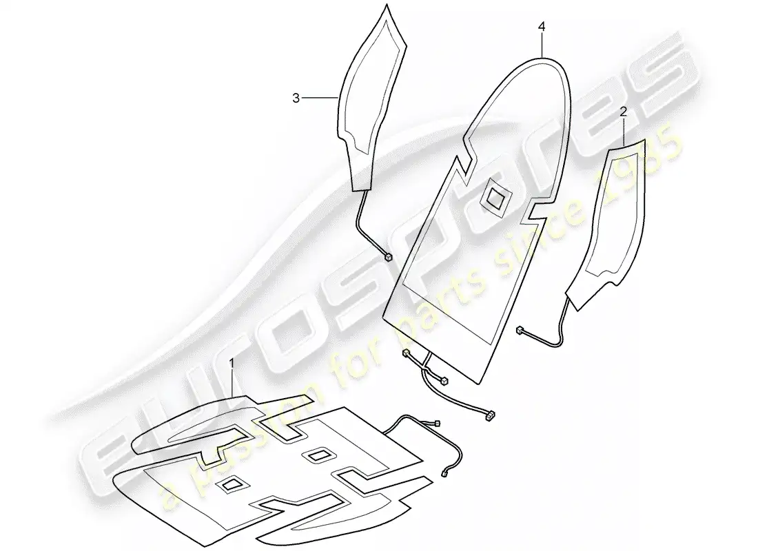 porsche 2007 (997-1 turbo / gt2) heater parts diagram