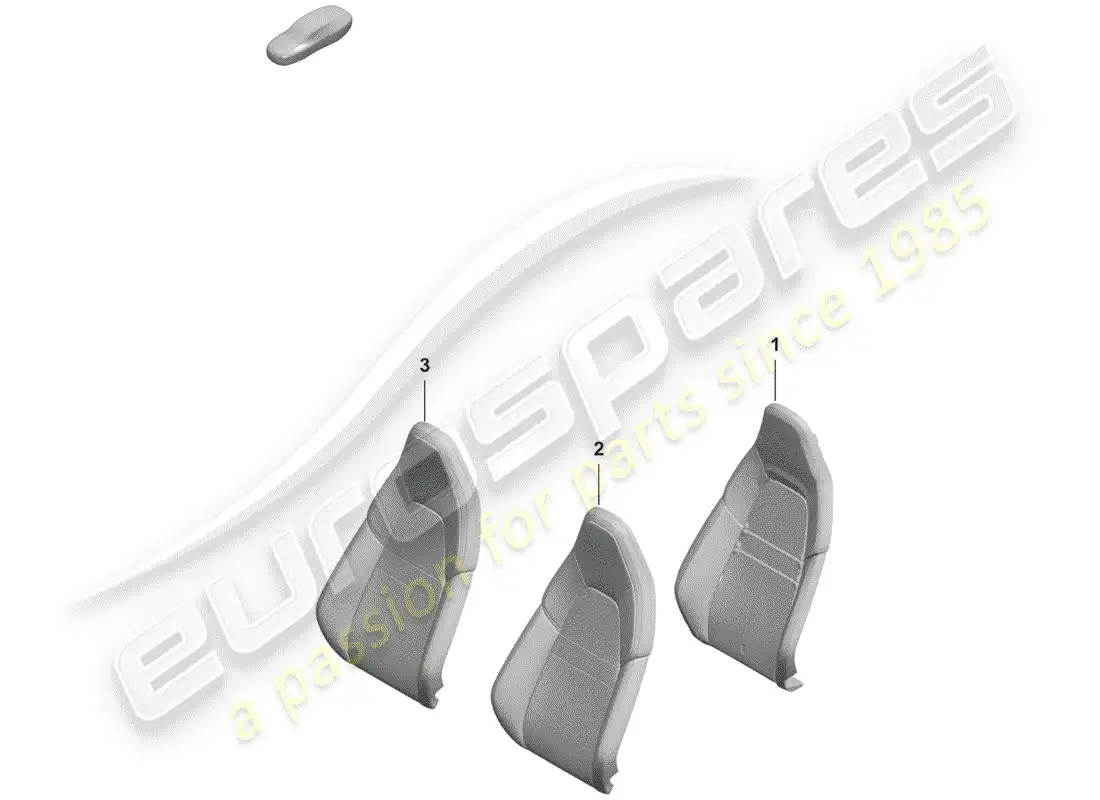 porsche 2020 (992-1) foam part parts diagram
