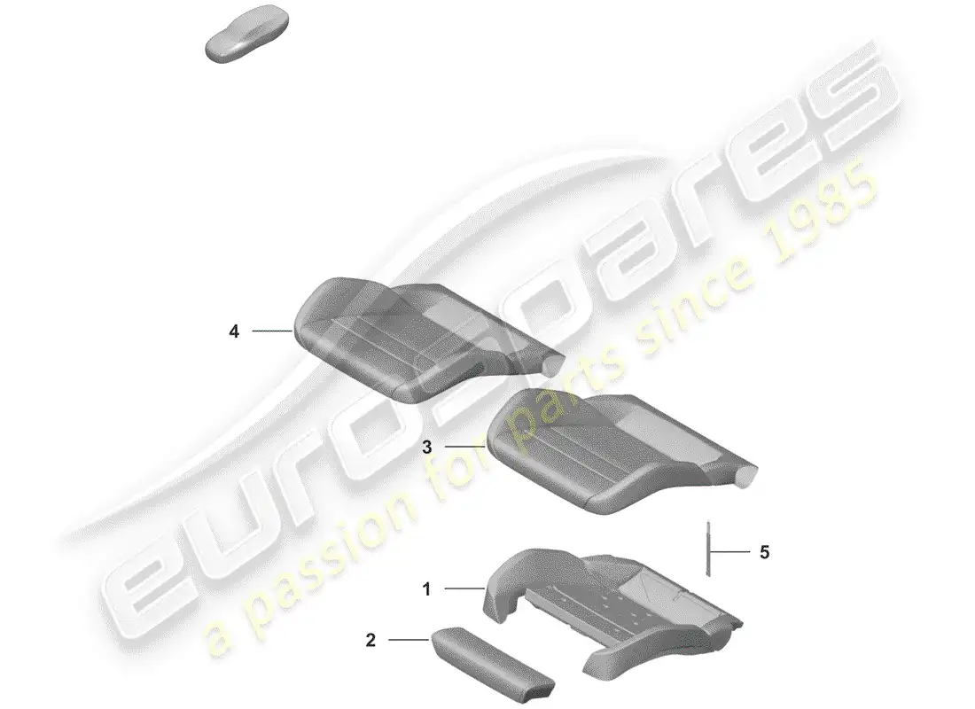 porsche 2020 (992-1) foam part parts diagram