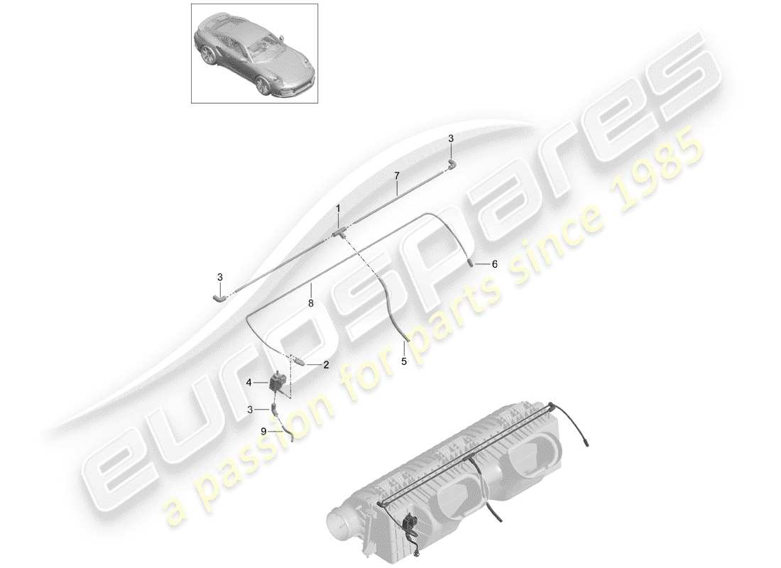 porsche 2018 (991-2 turbo) air cleaner part diagram