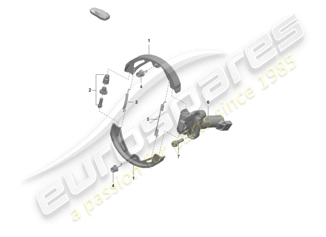 porsche 2021 (taycan 9j1-1) parking brake part diagram