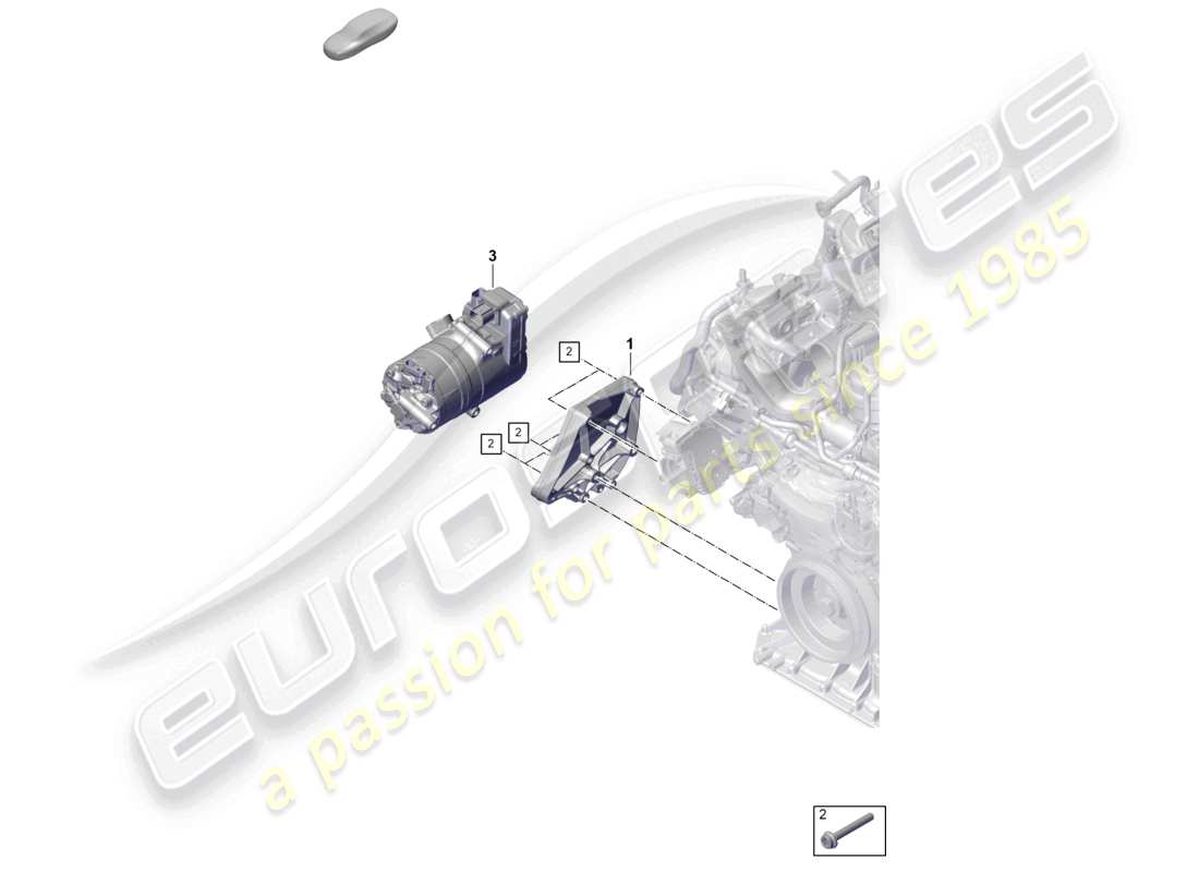 porsche 2023 (cayenne e3 pa) poly-v-belt fasteners part diagram
