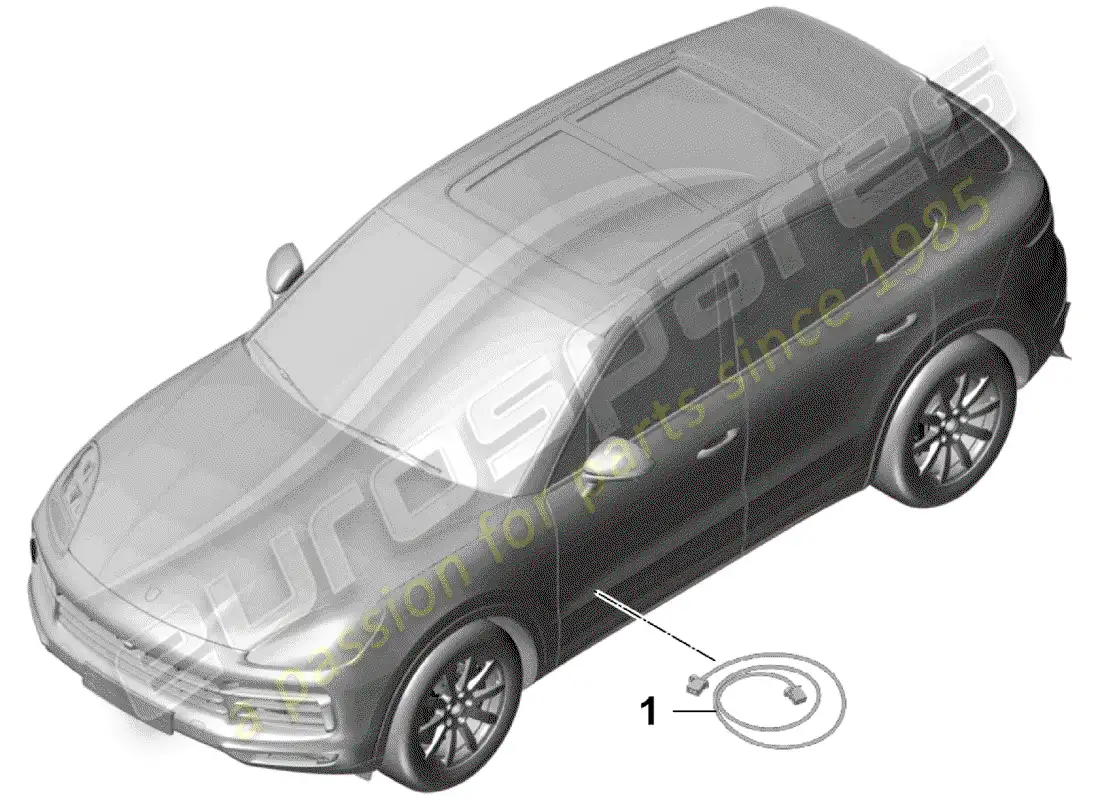 porsche 2019 (cayenne e3 9ya/9yb) light fibre optic parts diagram