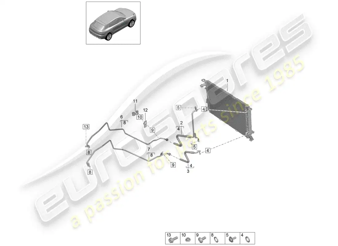 porsche 2020 (macan) - pdk - parts diagram