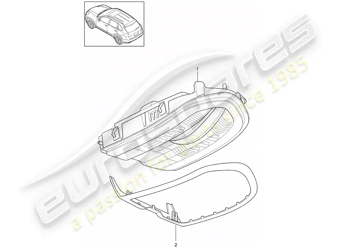 porsche 2011 (cayenne e2 92a) bracket parts diagram