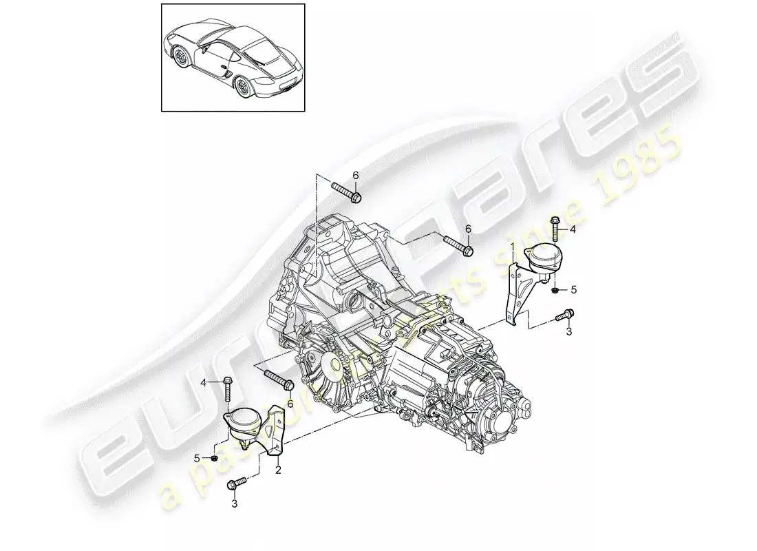 porsche 2011 (987 cayman) - pdk - parts diagram