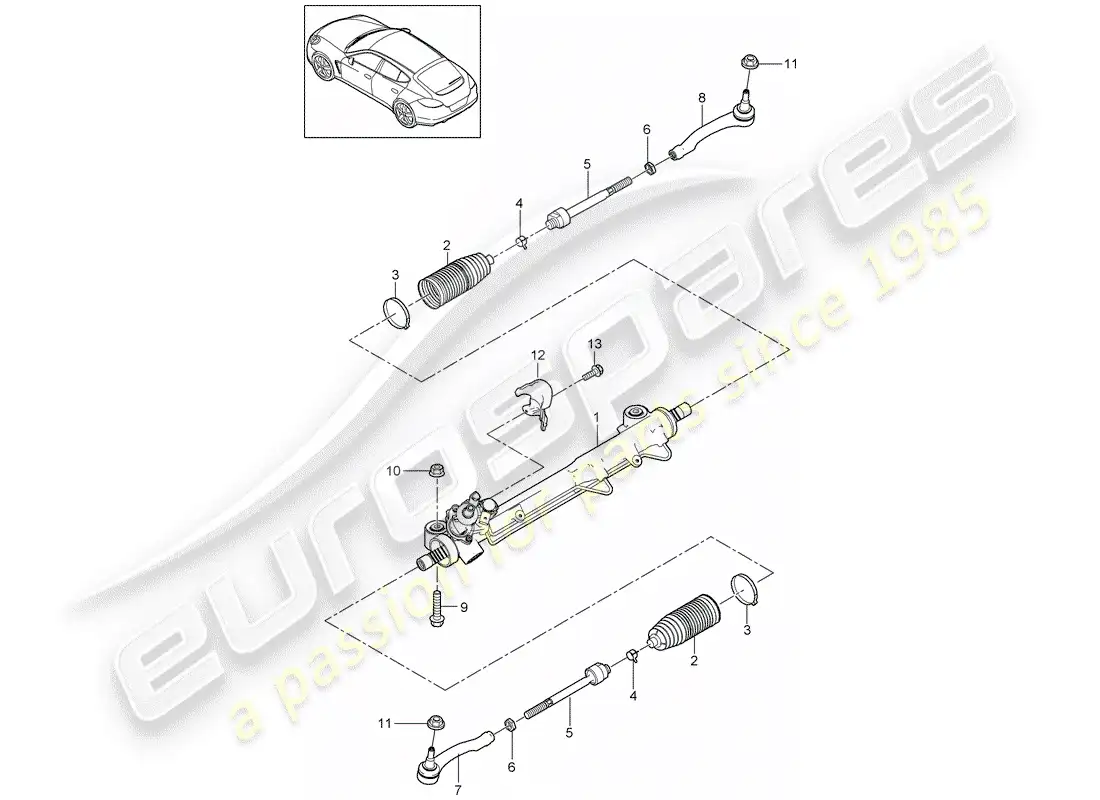 porsche 2016 (panamera 970) power steering parts diagram