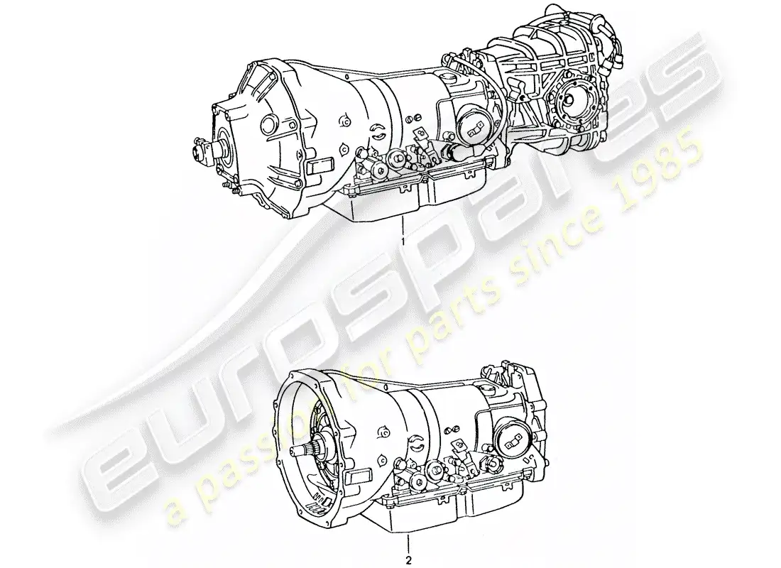 porsche 1995 (928) automatic transmission - replacement transmission parts diagram