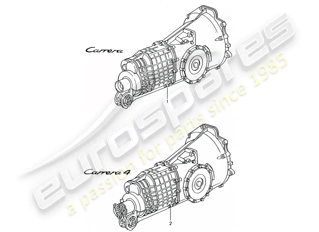 porsche 1998 (996) gearbox parts diagram