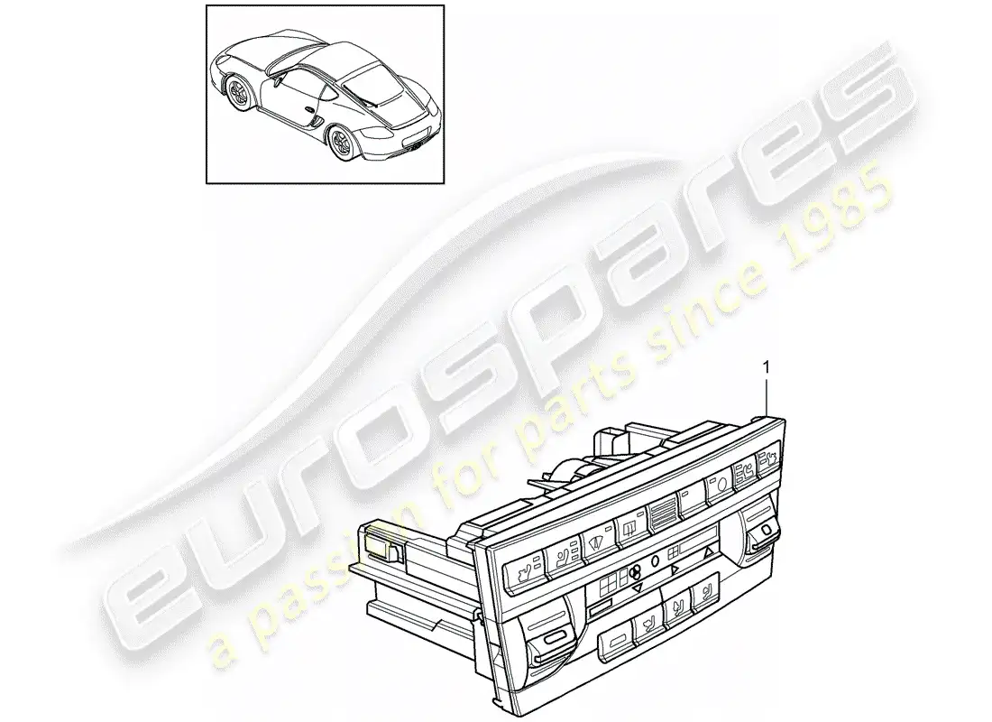 porsche 2011 (987 cayman) control switch parts diagram