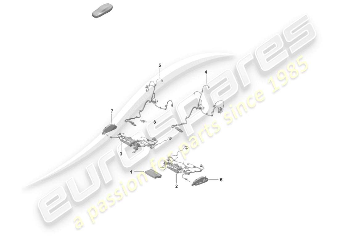 porsche 2025 (992-2 gt3/rs/st) electrics sports seat plus for models with electrically adjustable 18-way seats part diagram