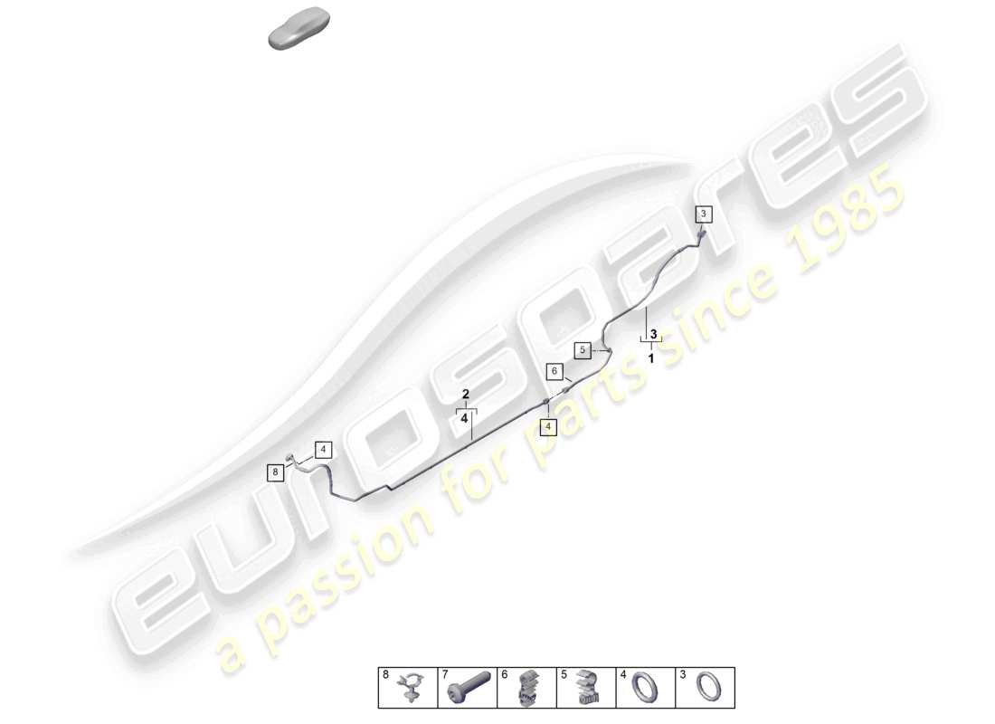 porsche 2024 (992-2) air conditioning refrigerant line tunnel part diagram