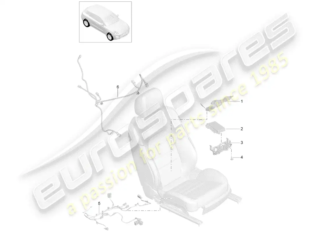 porsche 2016 (macan) electrics parts diagram