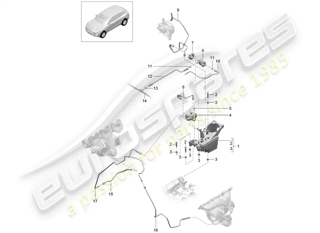 porsche 2014 (macan) for vehicles with charge parts diagram
