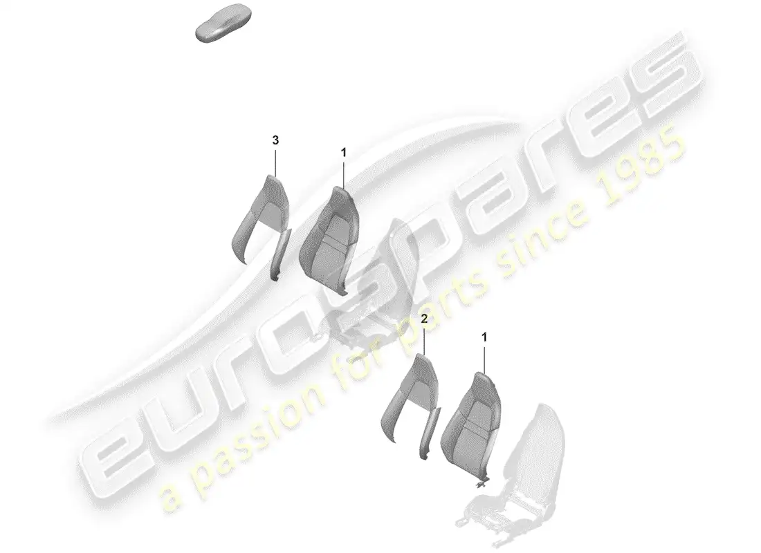 porsche 2020 (992-1) foam part parts diagram