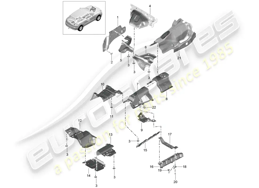 porsche 2017 (macan) lining parts diagram