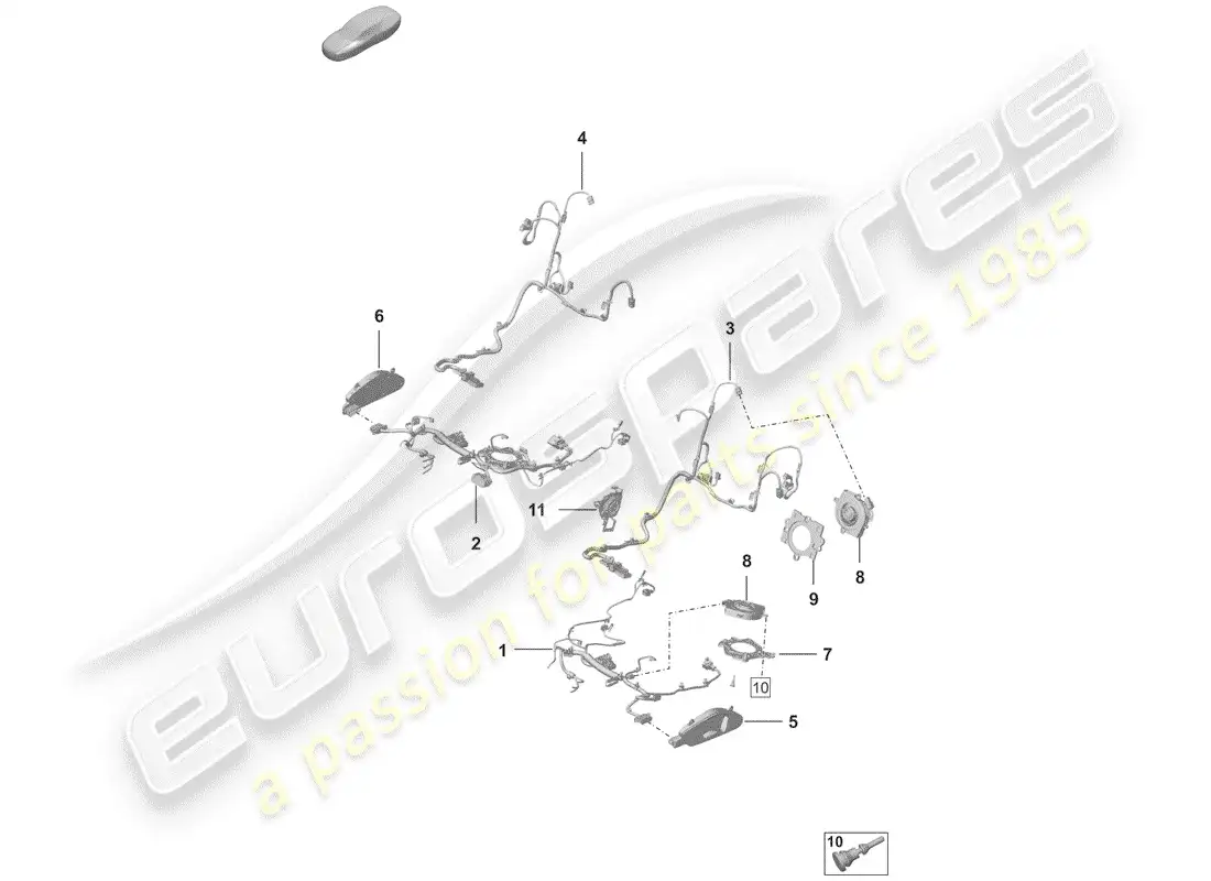porsche 2020 (992-1) electrics parts diagram