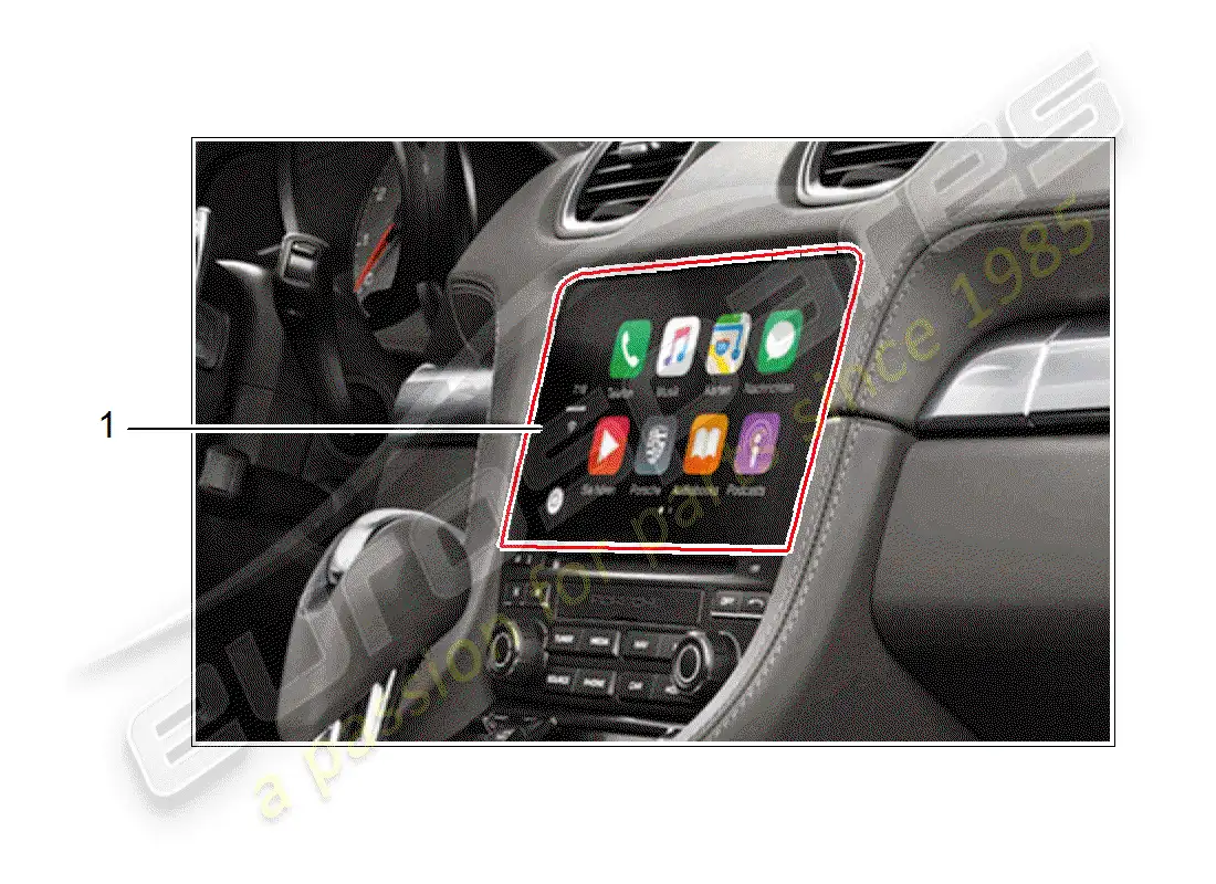 porsche 2016 (tequipment macan) installation kit part diagram