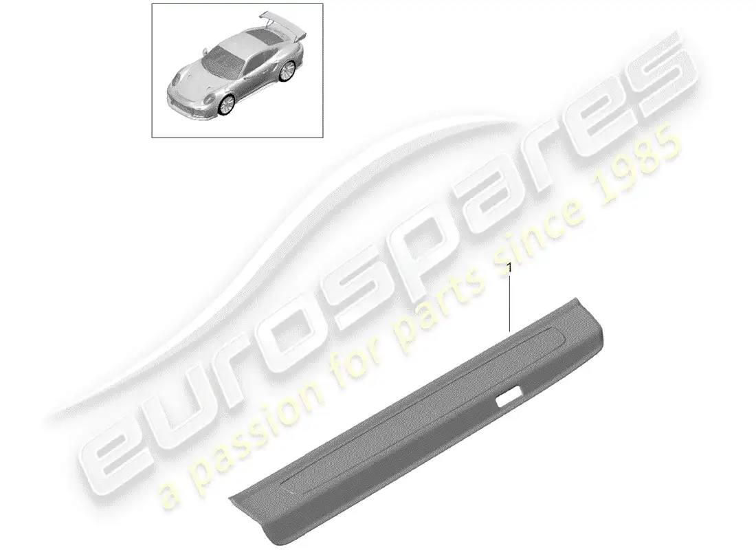 porsche 2014 (991-1 turbo) scuff plate - sill panel parts diagram
