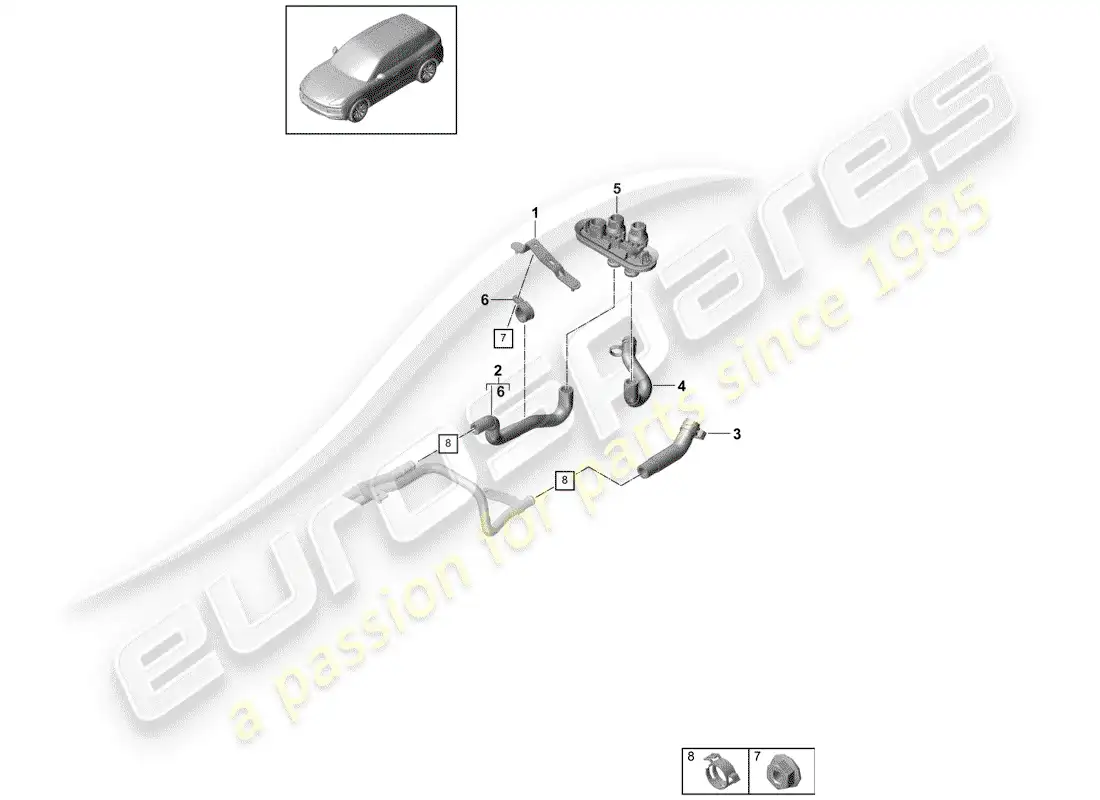 porsche 2020 (cayenne e3 9ya/9yb) heater part diagram
