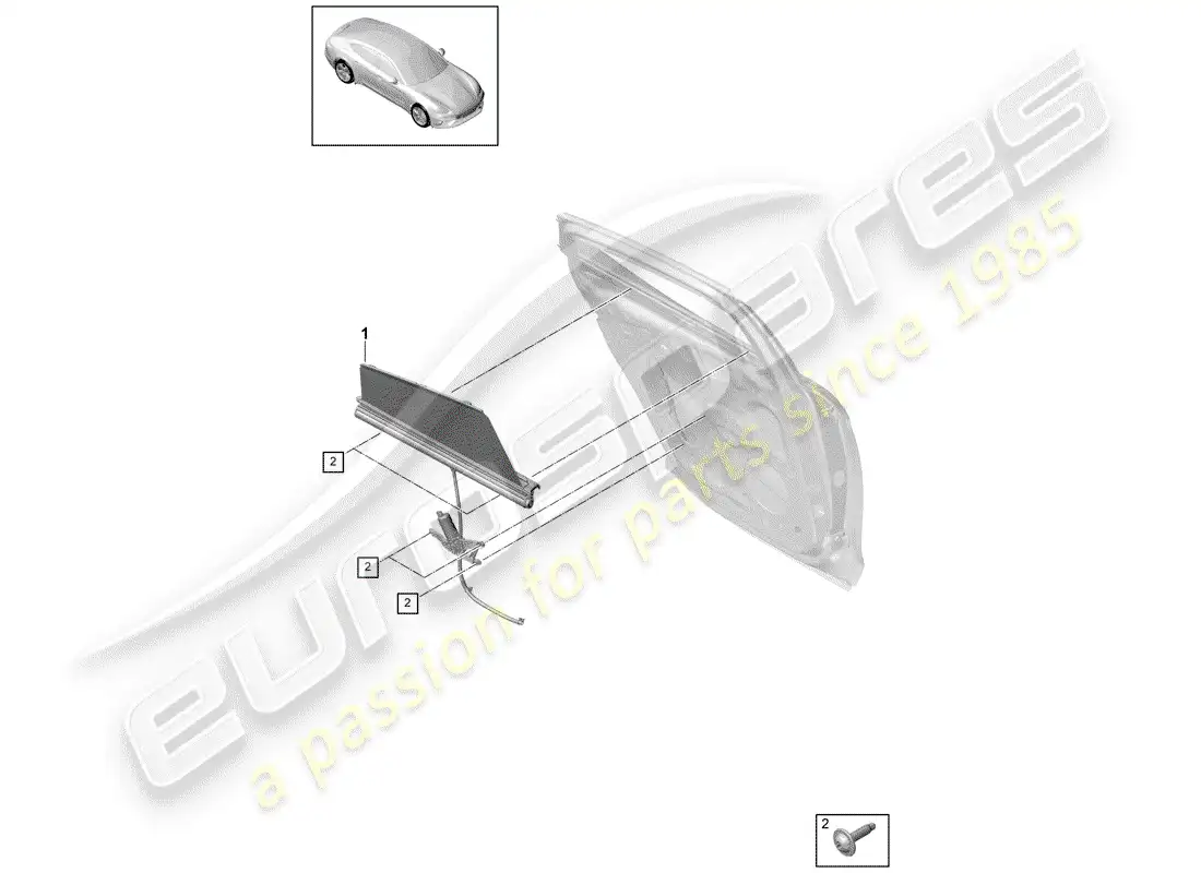 porsche 2017 (panamera 971-1) blind part diagram