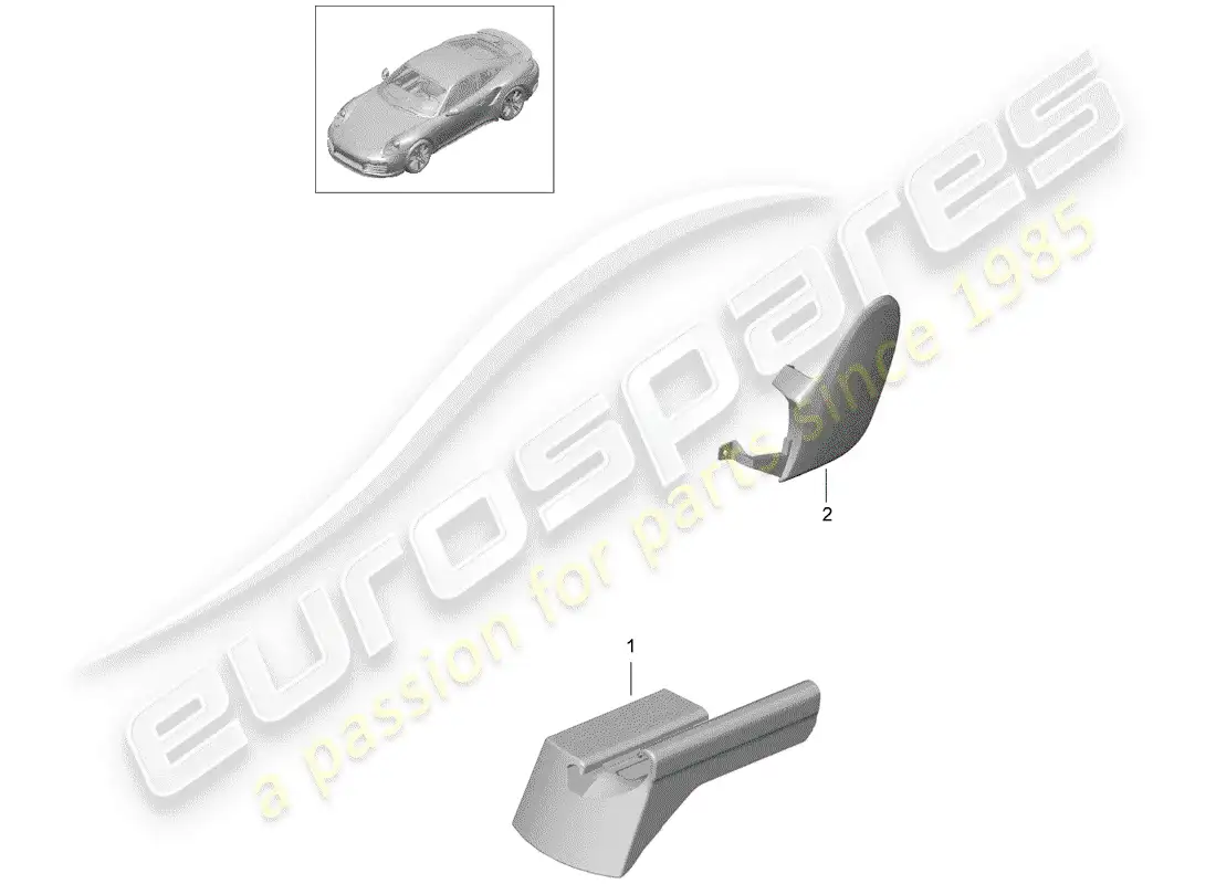 porsche 2015 (991-1 turbo) sports seat plus parts diagram