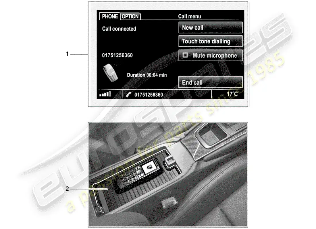 porsche 2017 (tequipment 98x/99x) installation kit parts diagram