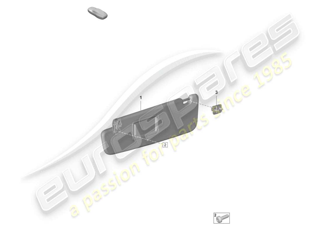 porsche 2023 (taycan 9j1-1) sun vizors part diagram