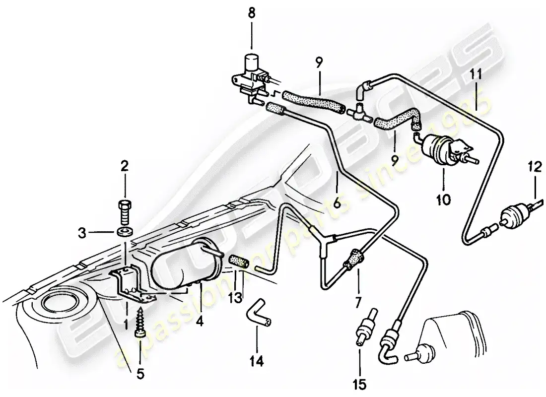 porsche 1984 (944) vacuum control parts diagram