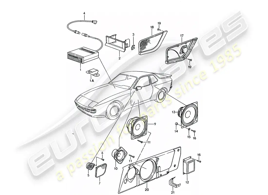 porsche 1987 (944) for - soundsystem parts diagram