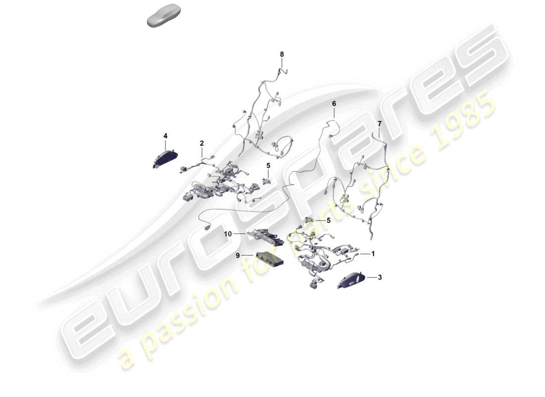 porsche 2026 (cayenne e3 pa) electrics standard seat part diagram