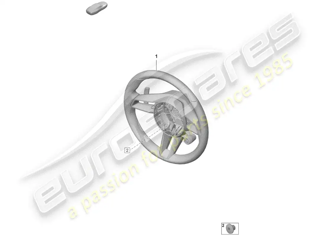 porsche 2019 (992-1) steering wheel parts diagram