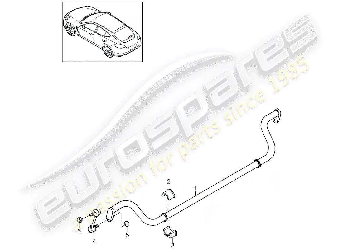 porsche 2014 (panamera 970) stabilizer parts diagram