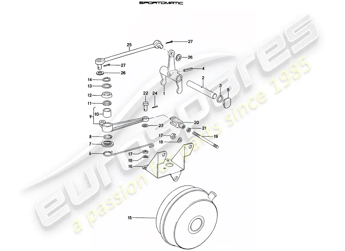 porsche 1971 (914) clutch release parts diagram