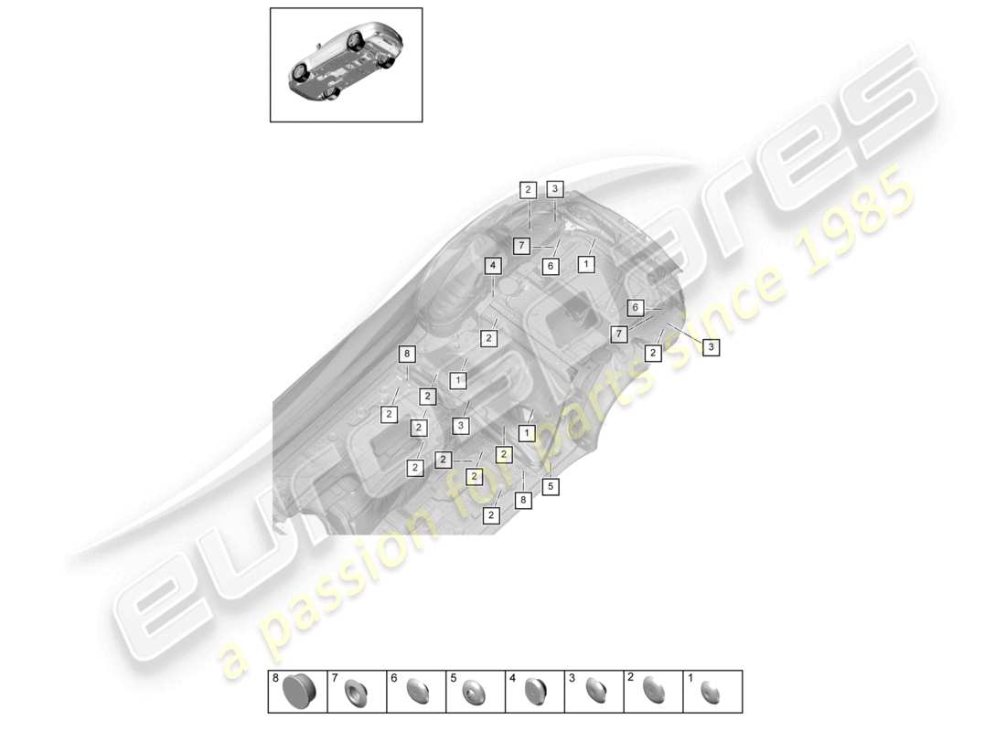 porsche 2021 (panamera 971-1) bungs rear underbody part diagram