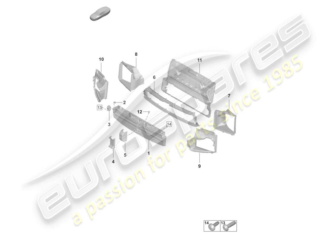 porsche 2024 (panamera 971-2) air guide basic and disc pack part diagram
