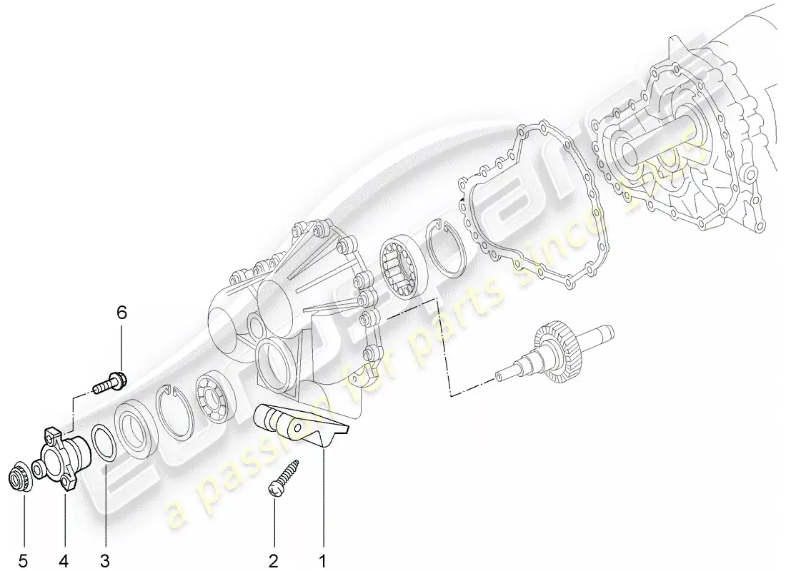 porsche 2005 (996 turbo / gt2) tiptronic - all-wheel - driving mechanism parts diagram