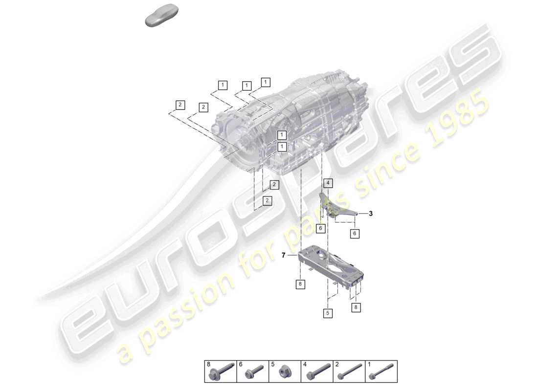 porsche 2025 (panamera 976) mounting parts for engine and transmission transmission carrier part diagram
