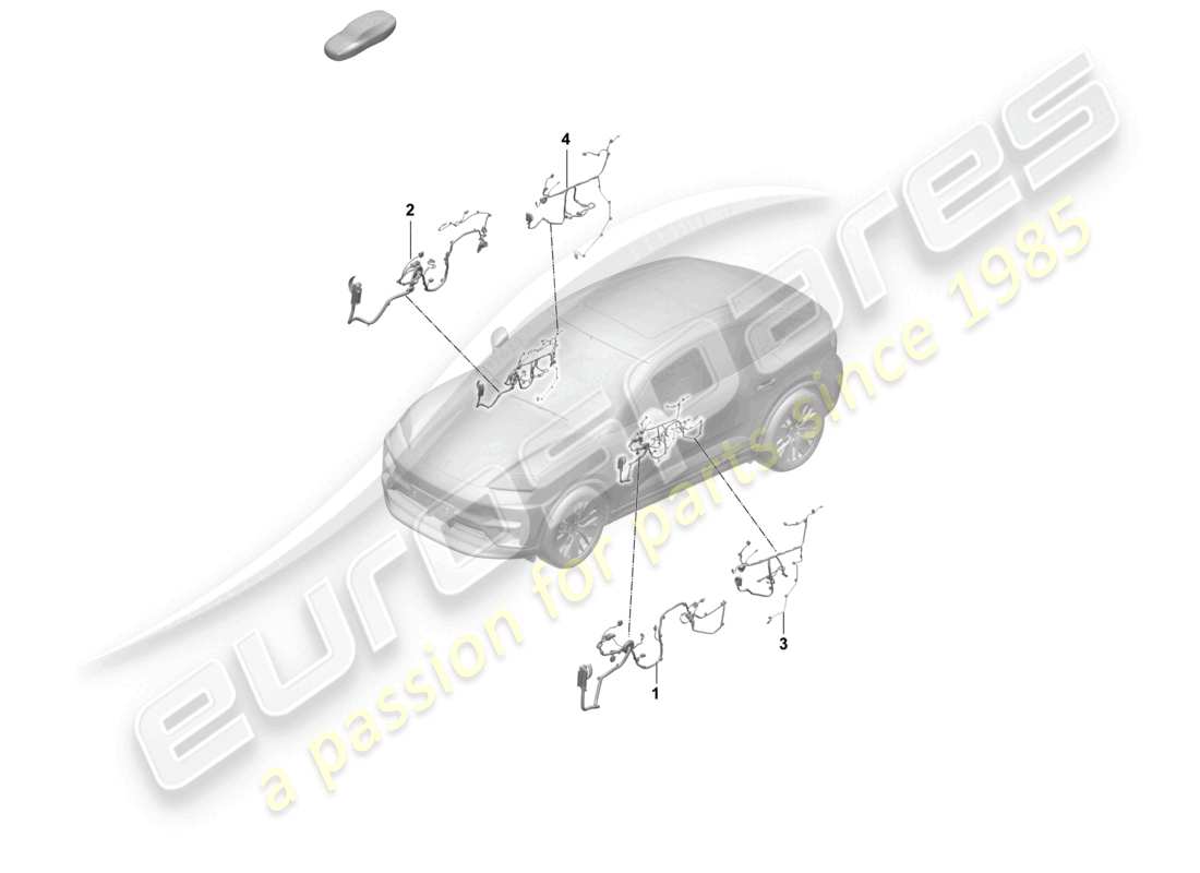 porsche 2025 (macan-e) wiring set for door front parts diagram