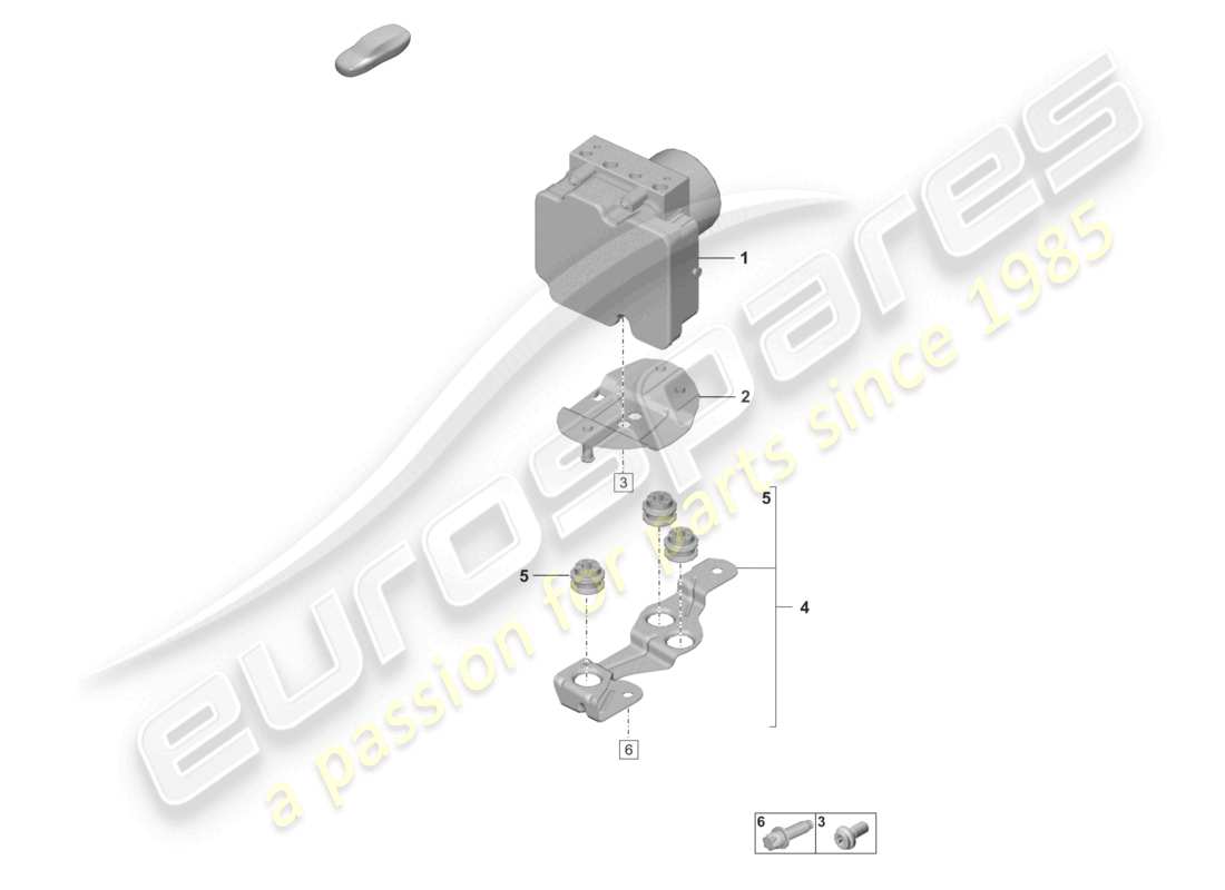 porsche 2025 (992-2 gt3/rs/st) hydraulic unit anti-locking brake syst. -abs- part diagram