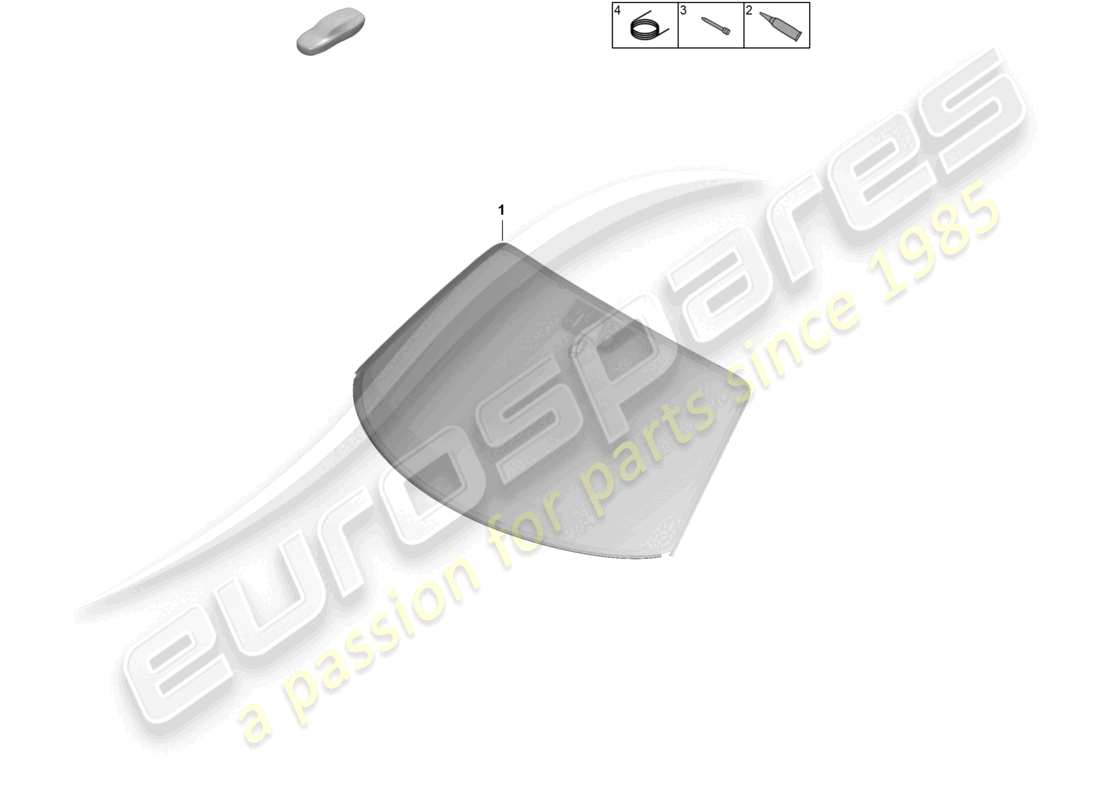 porsche 2024 (992-2) windscreen part diagram