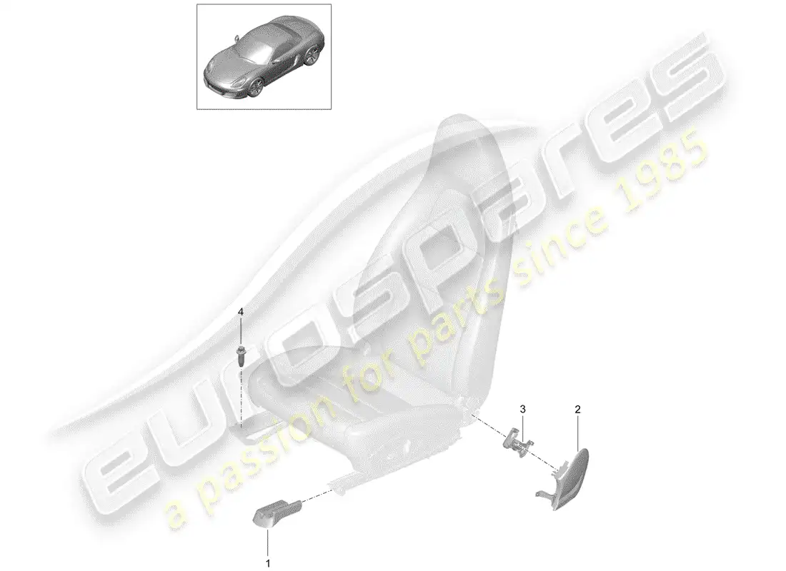 porsche 2016 (981 boxster) seat parts diagram